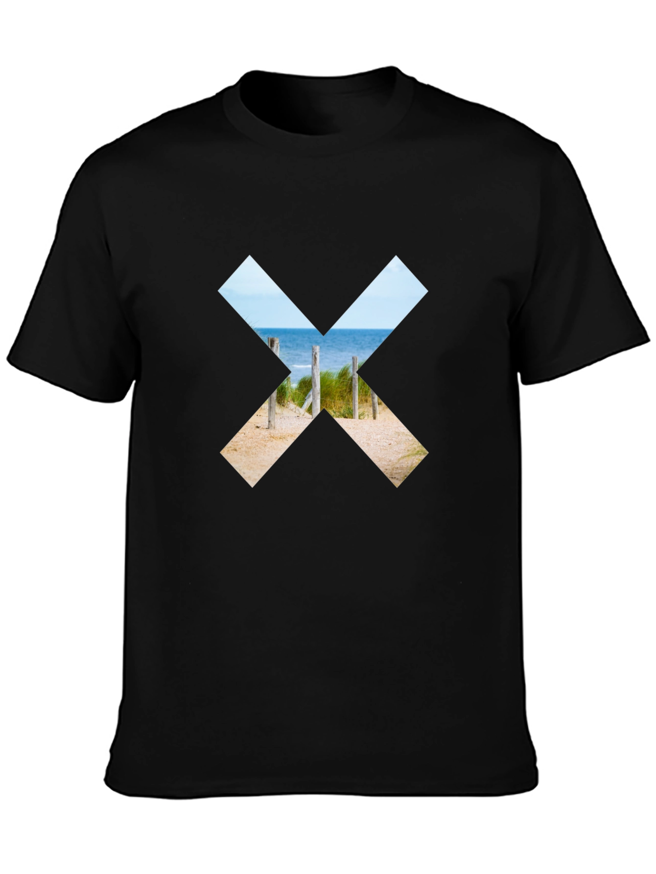 Beach X Graphic T-Shirt - Soft Cotton Blend