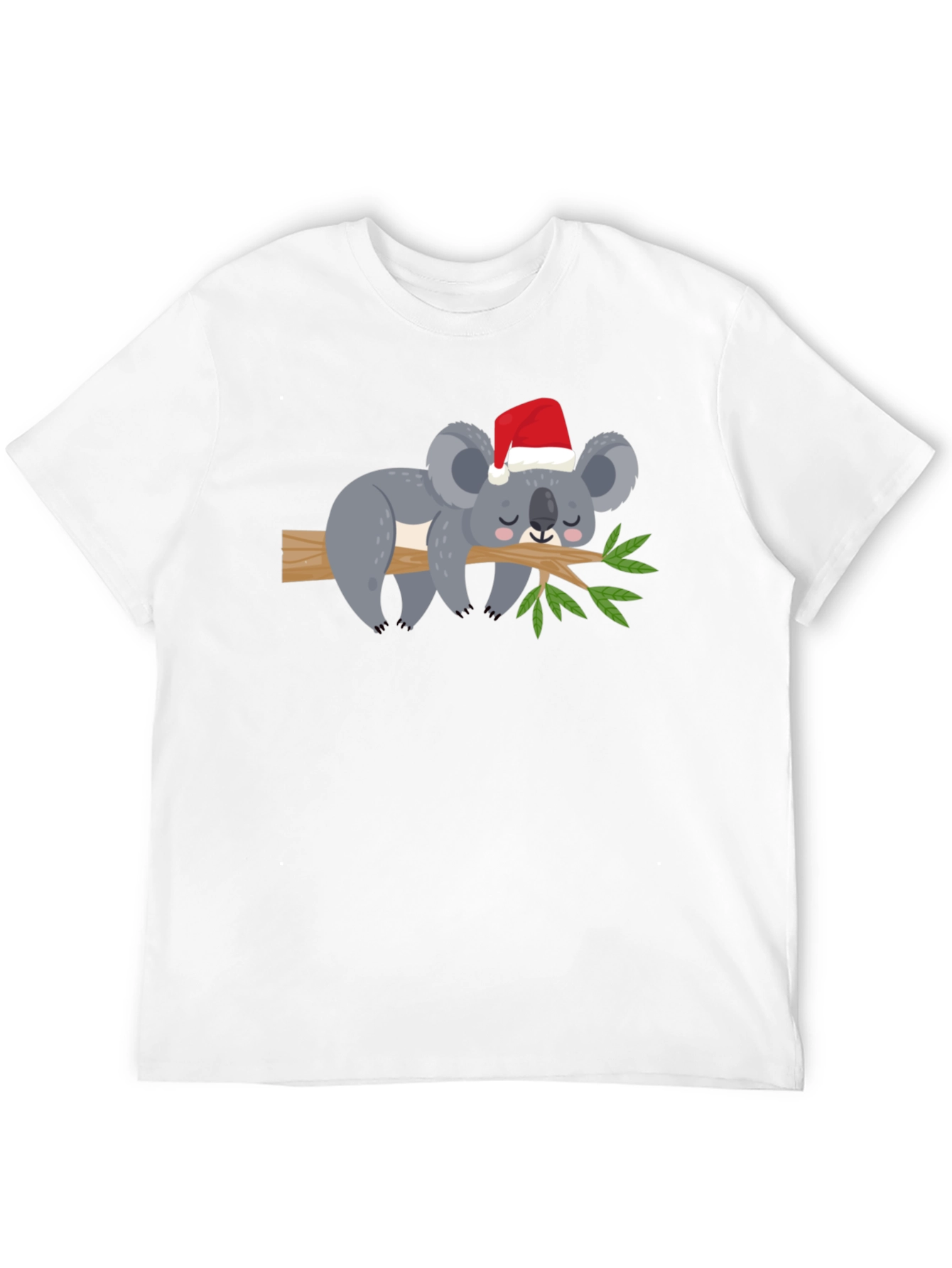 Koala in Santa Hat Graphic Tee - Holiday Cheer