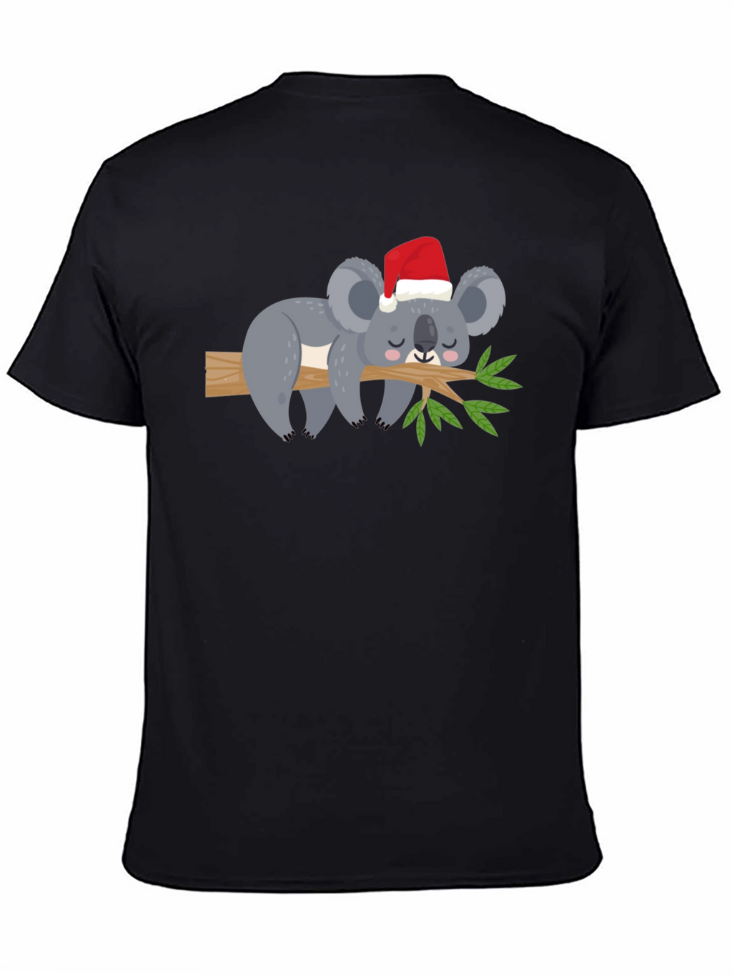Koala in Santa Hat Graphic Tee - Holiday Cheer