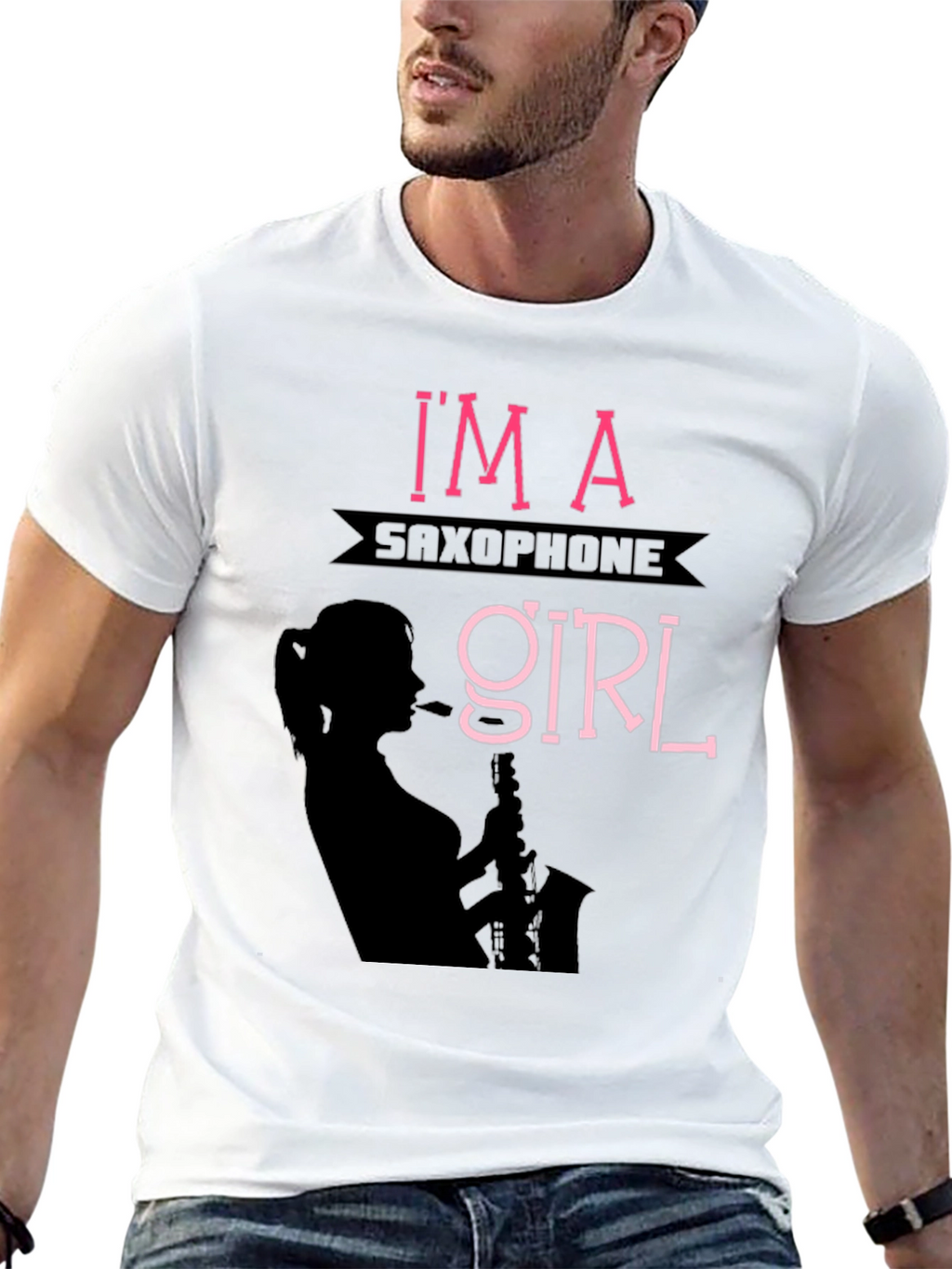 Saxophone Girl T-Shirt - Musician Tee