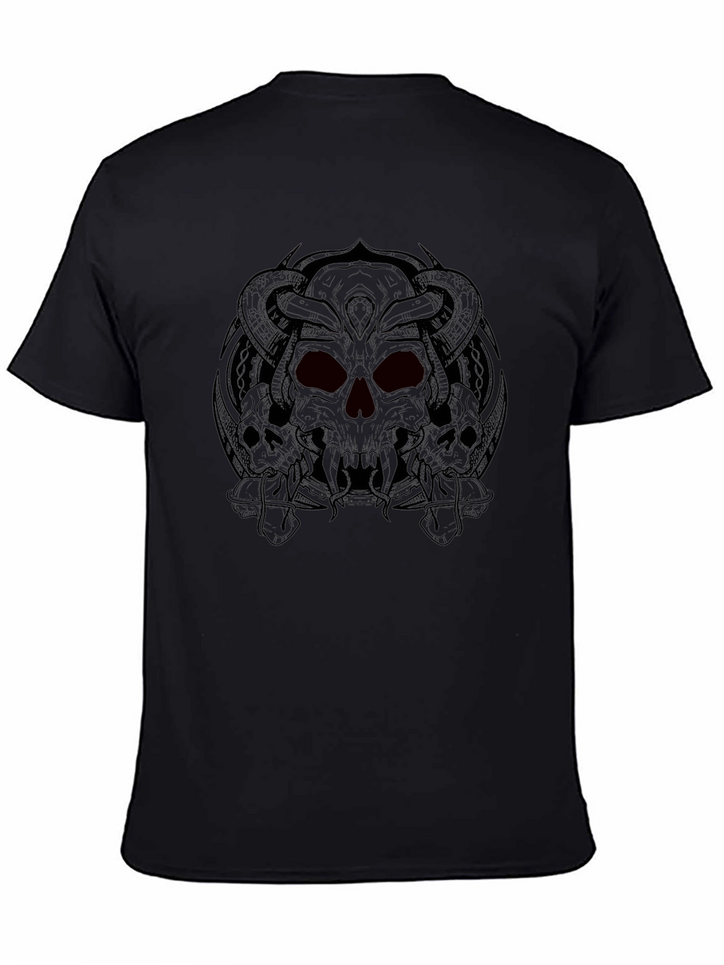 Skull Graphic Print Crew Neck T-Shirt