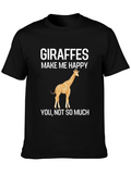 Giraffe Lover T-Shirt: Makes Me Happy
