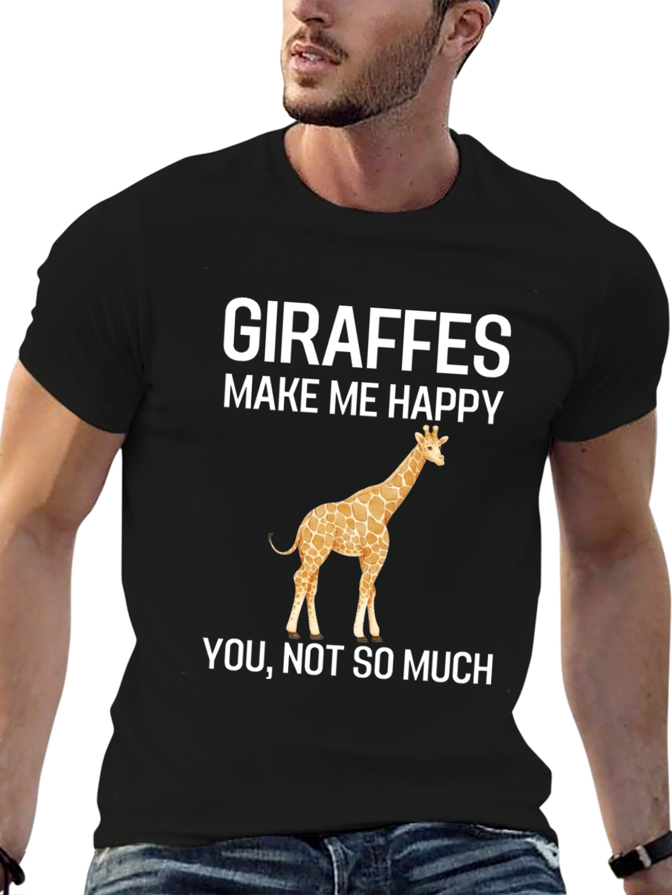 Giraffe Lover T-Shirt: Makes Me Happy