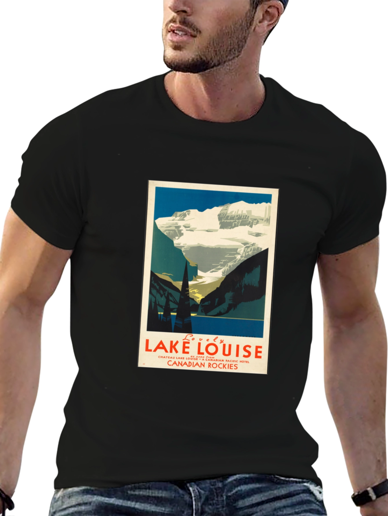 Lake Louise Graphic T-Shirt - Mens Black Tee