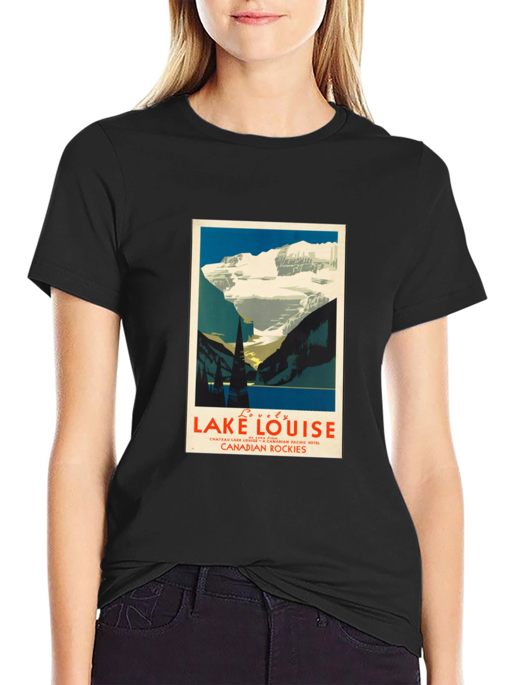 Lake Louise Graphic T-Shirt - Mens Black Tee