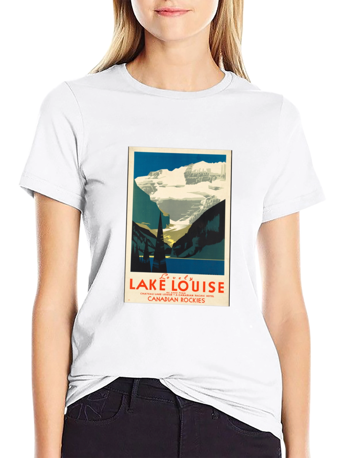 Lake Louise Graphic T-Shirt - Mens Black Tee