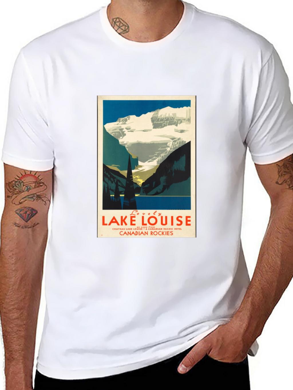 Lake Louise Graphic T-Shirt - Mens Black Tee