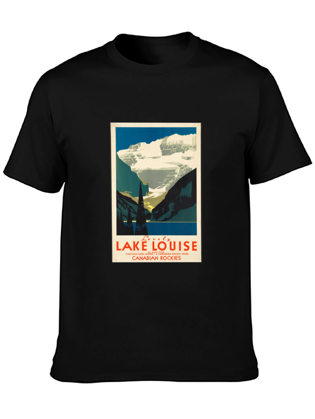 Lake Louise Graphic T-Shirt - Mens Black Tee
