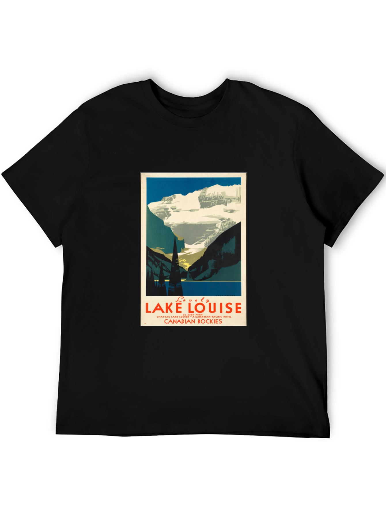 Lake Louise Graphic T-Shirt - Mens Black Tee