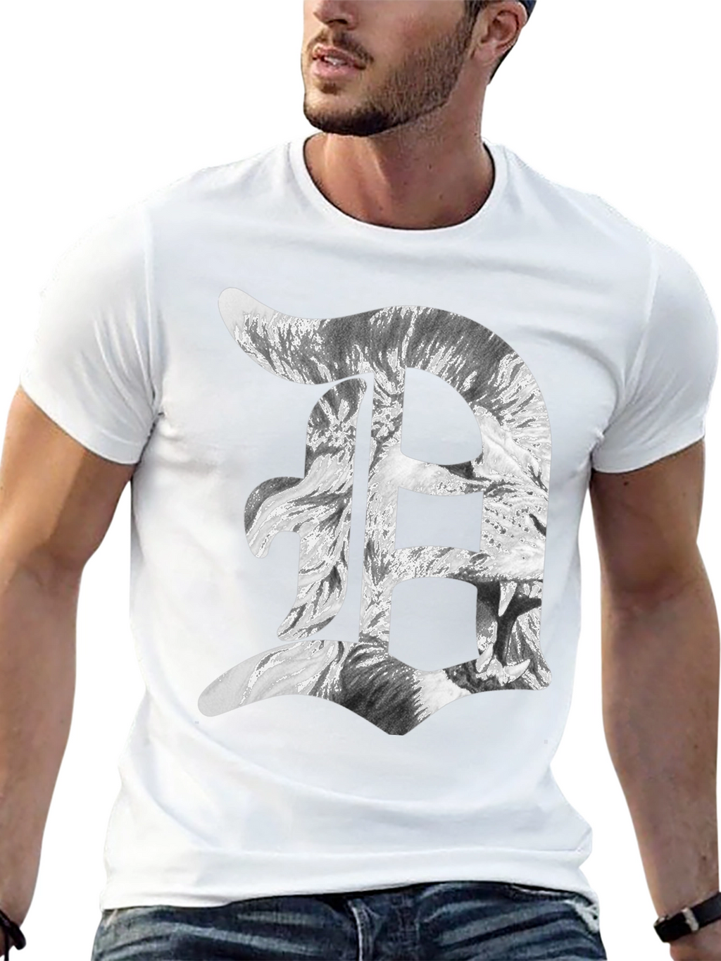 Detroit Tigers Inspired Graphic Tee - Black
