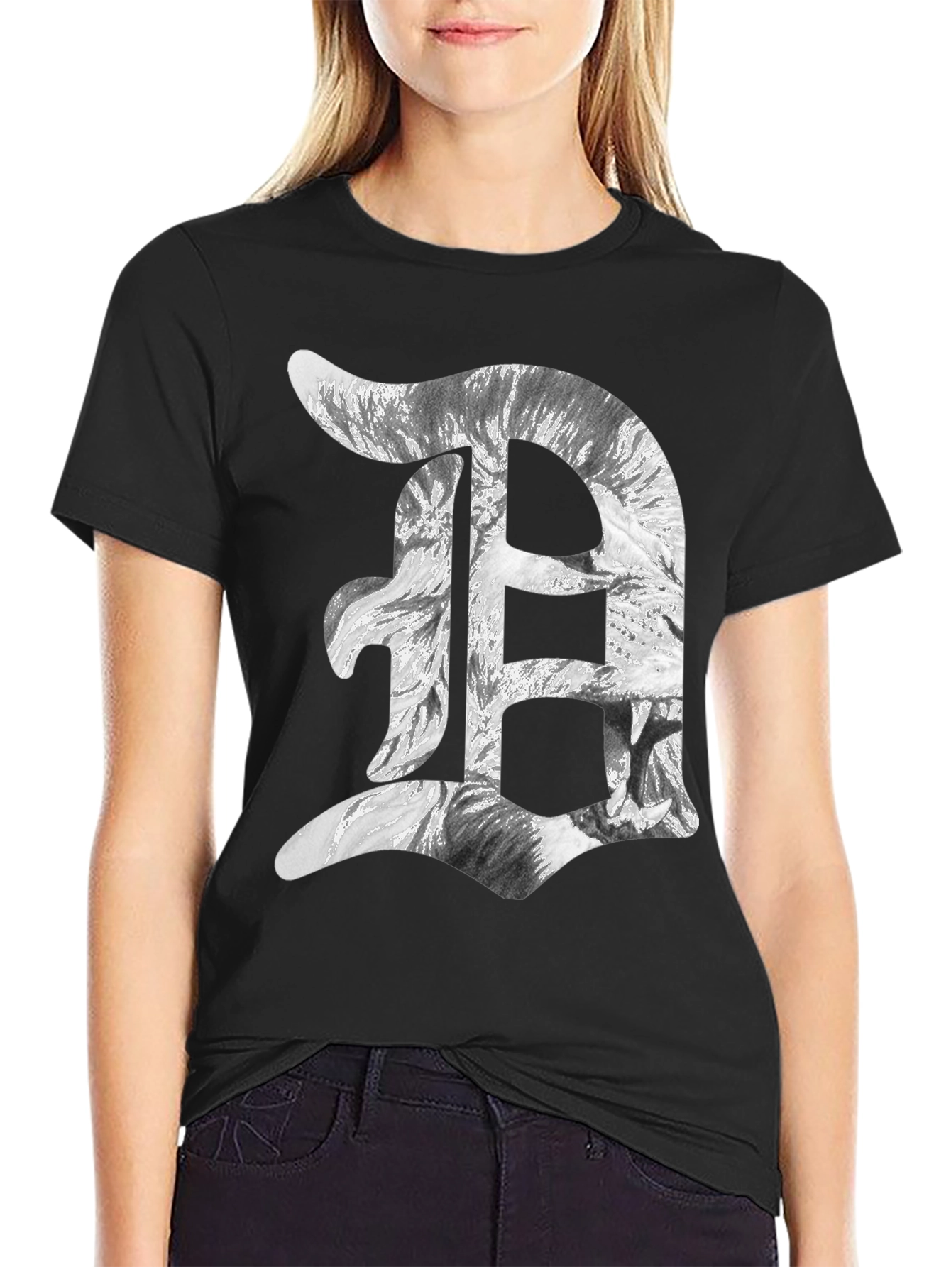 Detroit Tigers Inspired Graphic Tee - Black