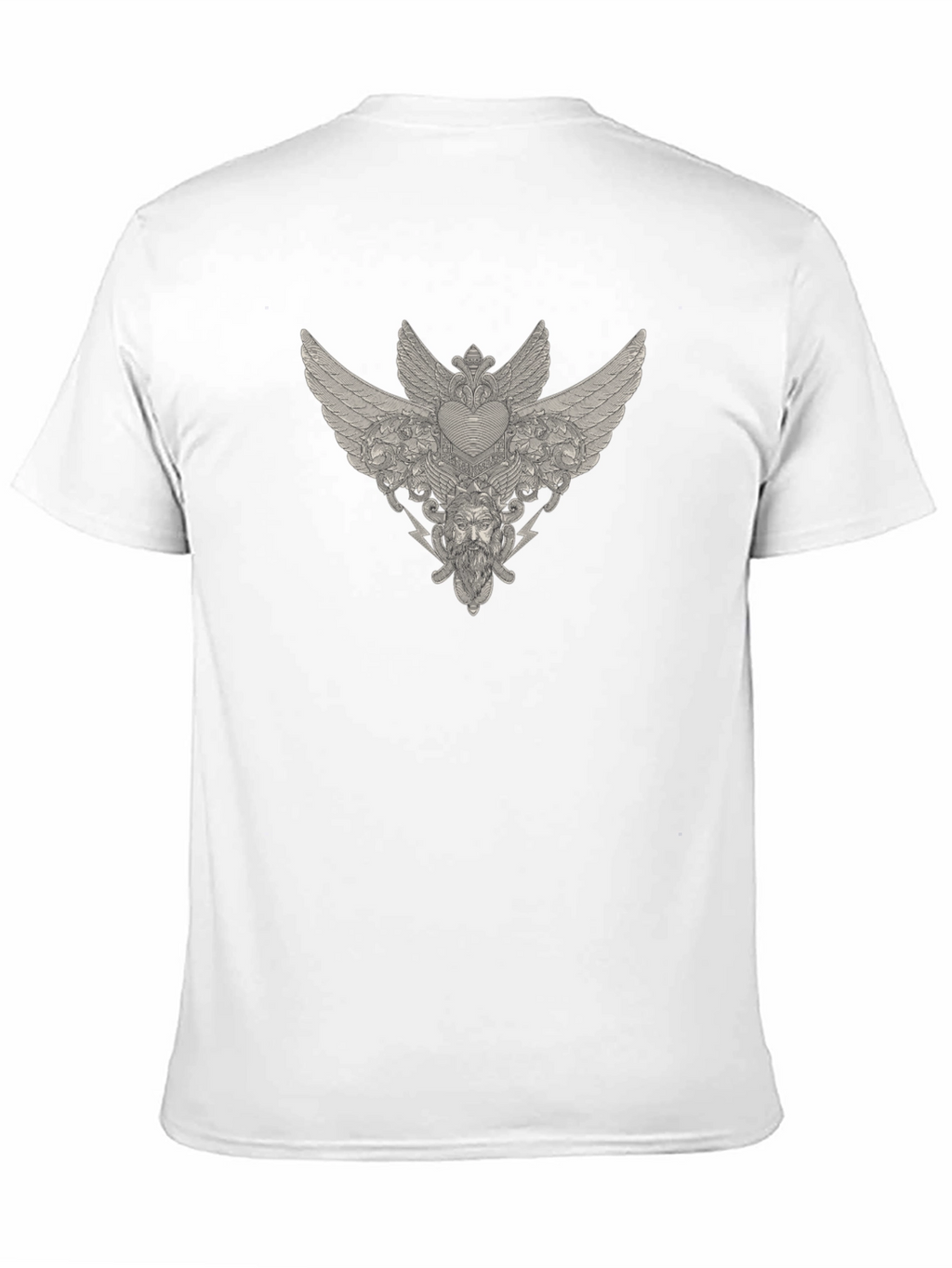 Winged Heart Graphic Print Tee - Stylish Black T-Shirt