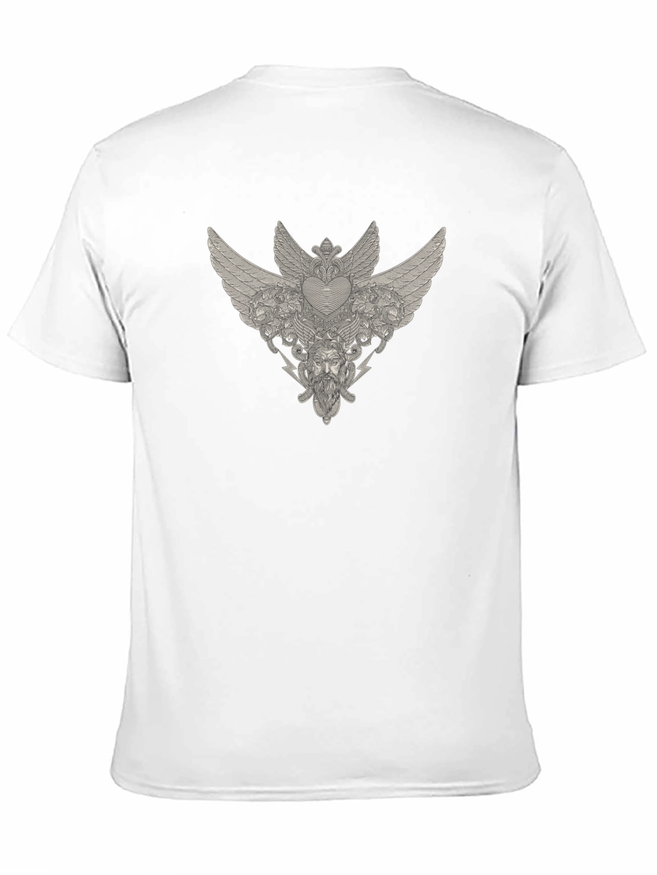Winged Heart Graphic Print Tee - Stylish Black T-Shirt
