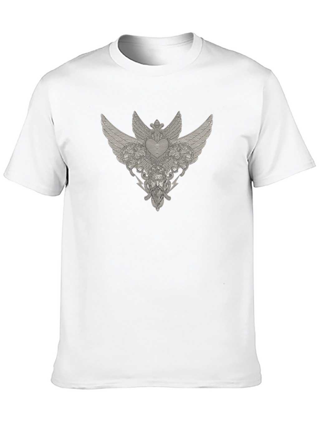 Winged Heart Graphic Print Tee - Stylish Black T-Shirt