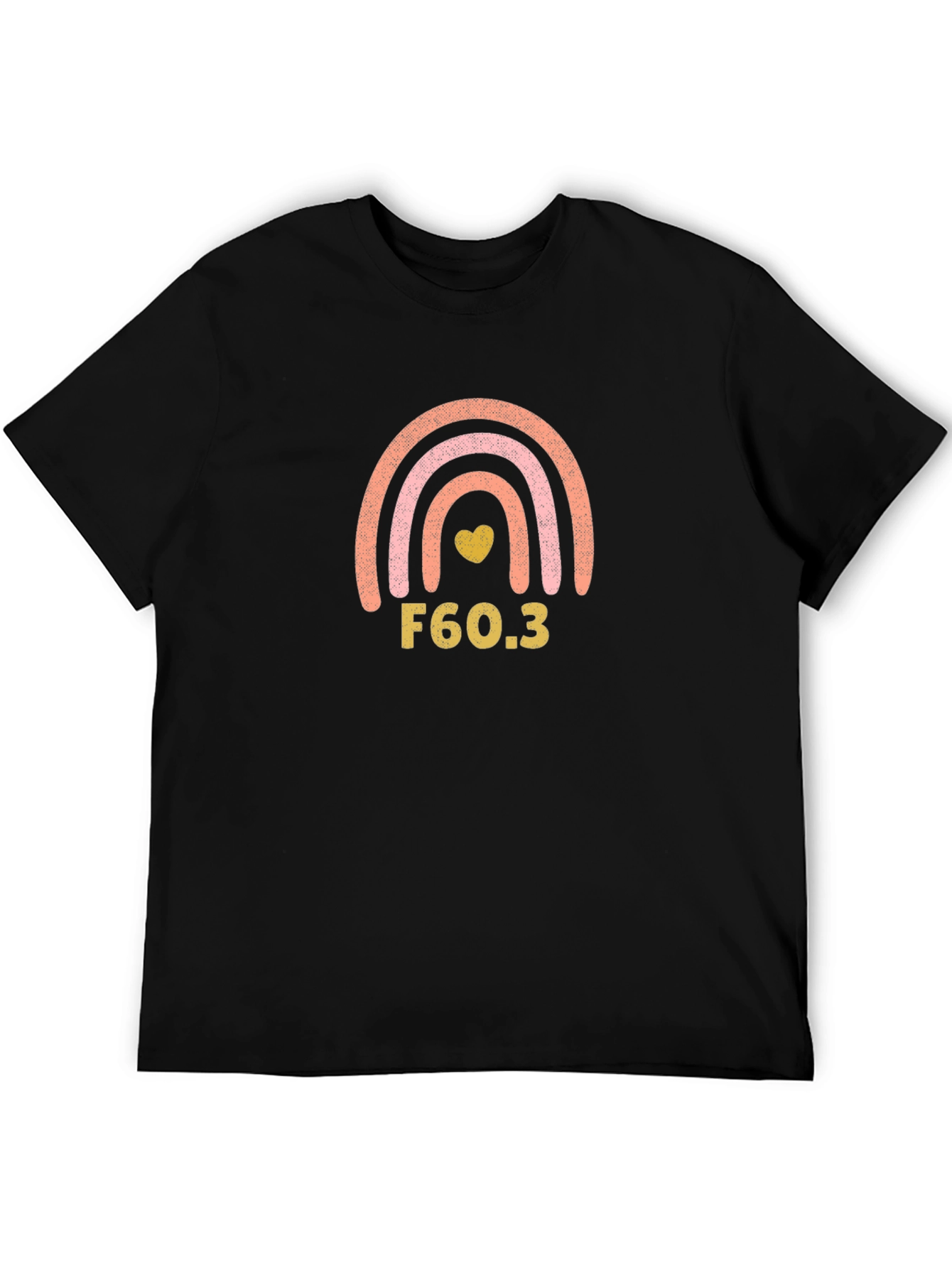 F60.3 Rainbow Graphic T-Shirt - Black