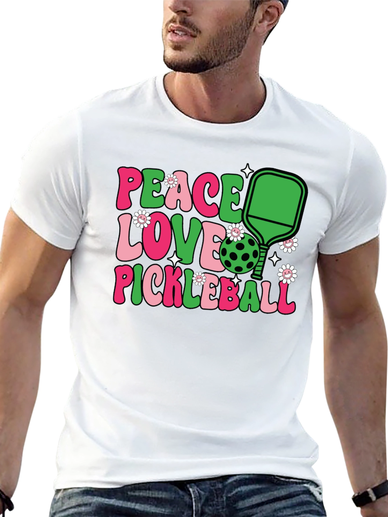 Peace Love Pickleball Graphic Tee