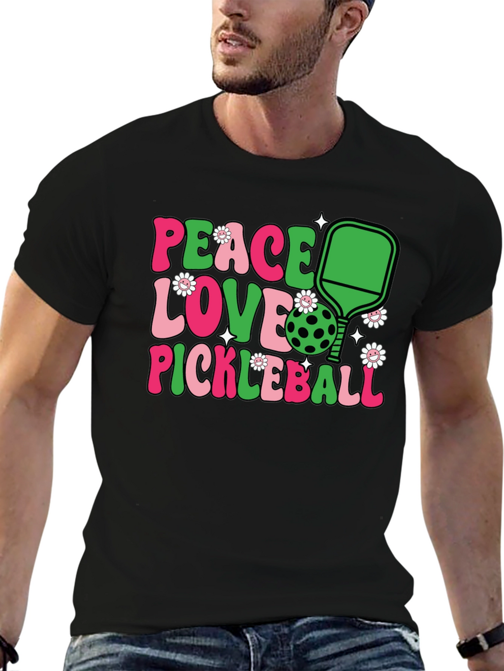 Peace Love Pickleball Graphic Tee
