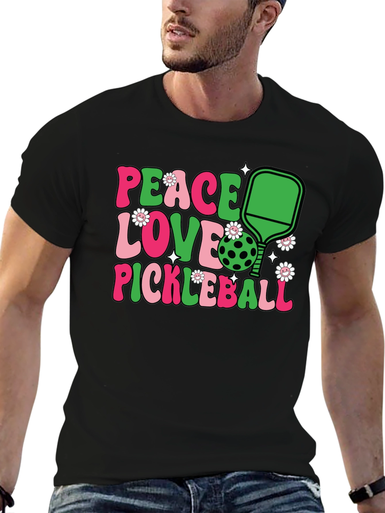 Peace Love Pickleball Graphic Tee