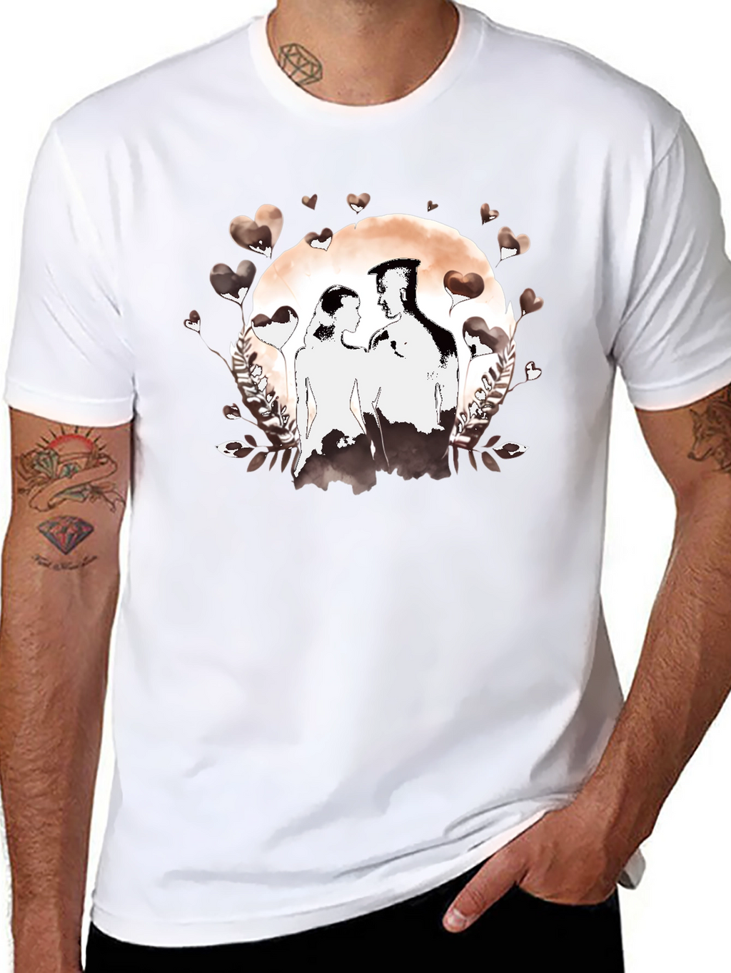 Romantic Couple Graphic Tee - Valentines Gift