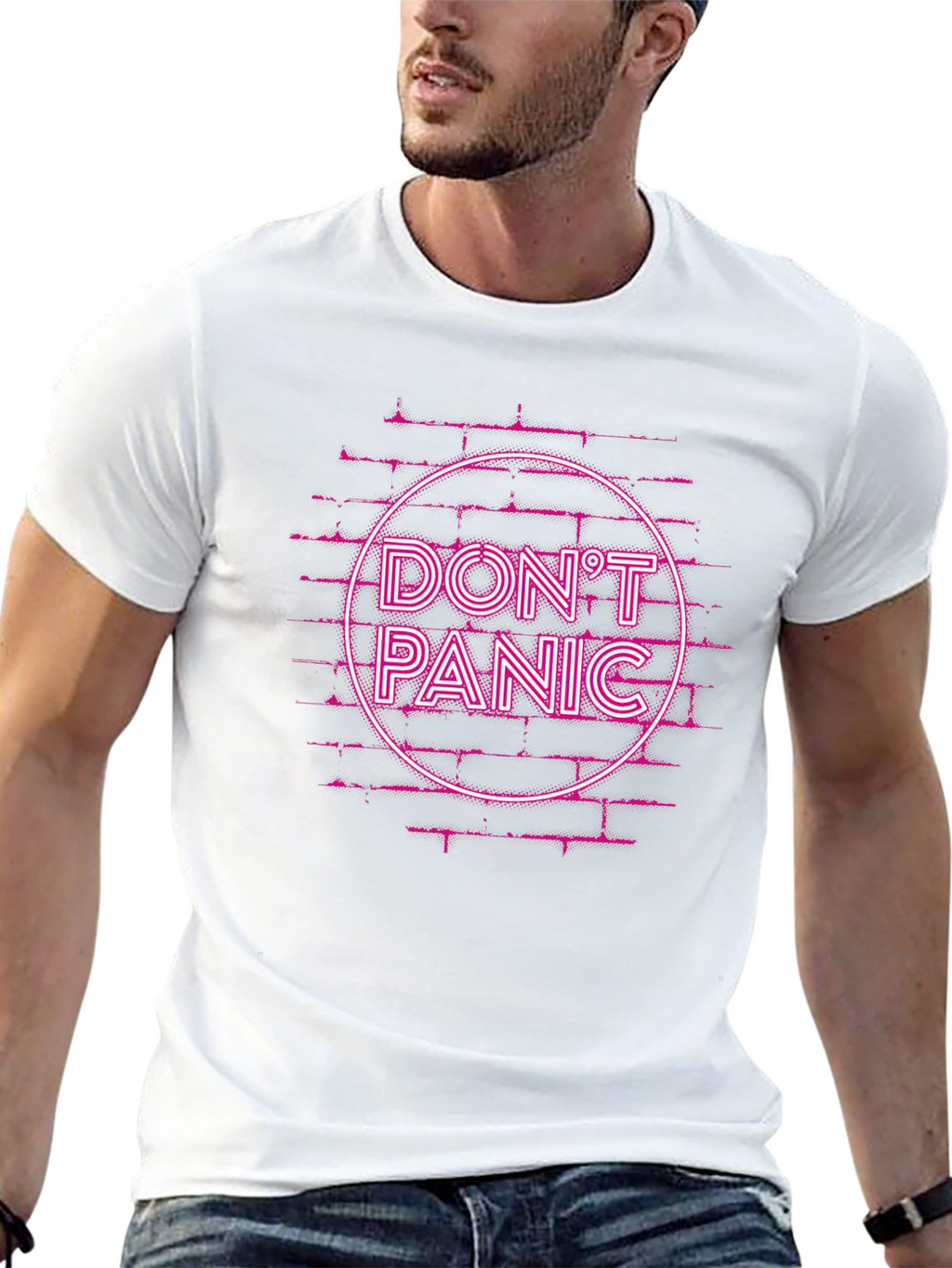 Dont Panic Graphic Tee - Black