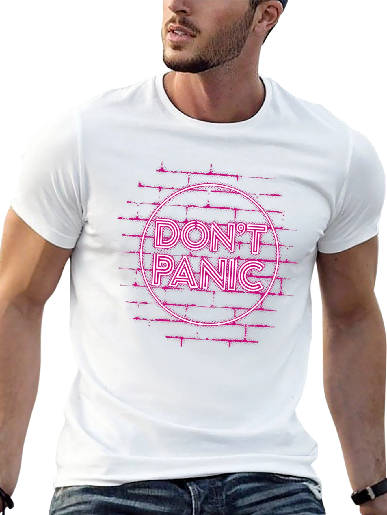 Dont Panic Graphic Tee - Black