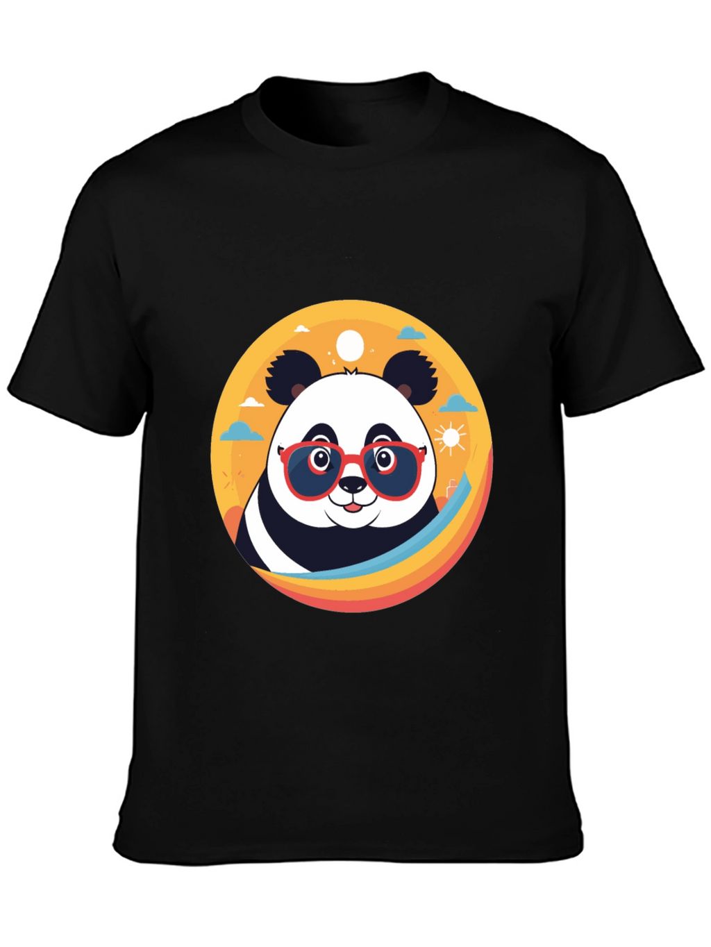 Cool Panda Graphic Tee - Stylish Black T-Shirt