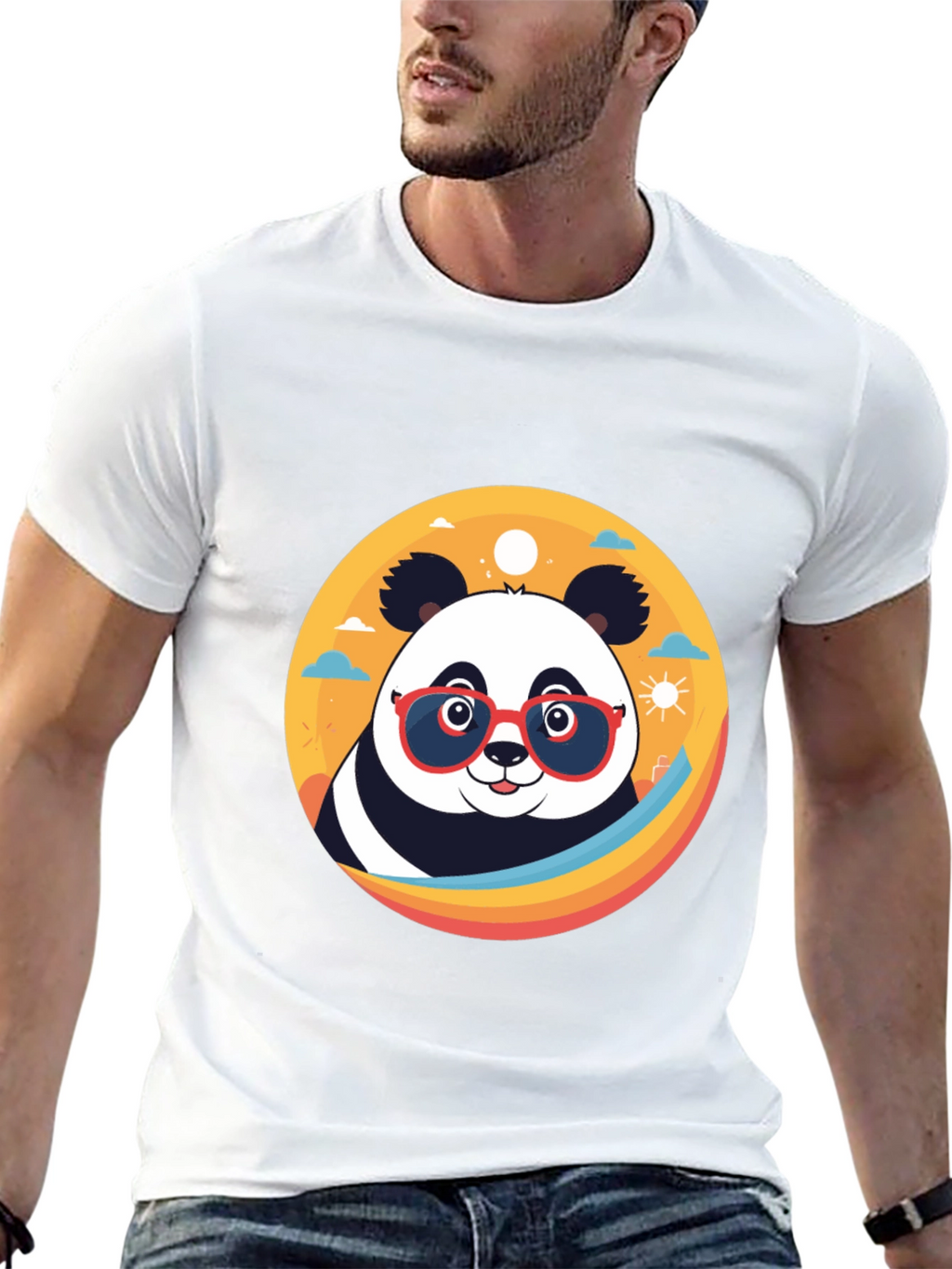 Cool Panda Graphic Tee - Stylish Black T-Shirt