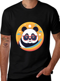Cool Panda Graphic Tee - Stylish Black T-Shirt