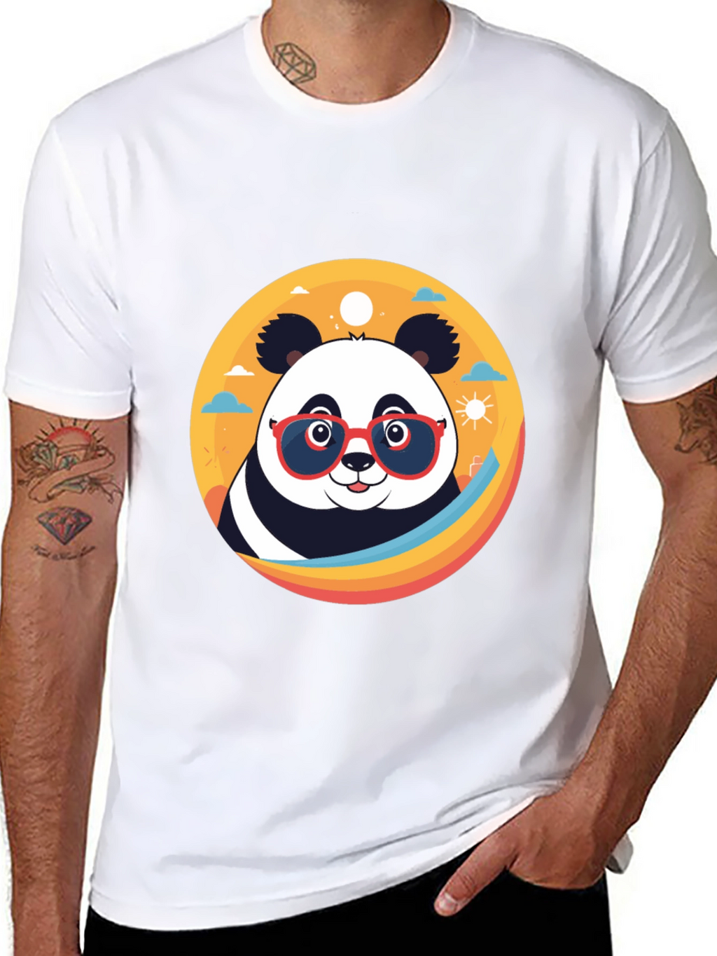 Cool Panda Graphic Tee - Stylish Black T-Shirt