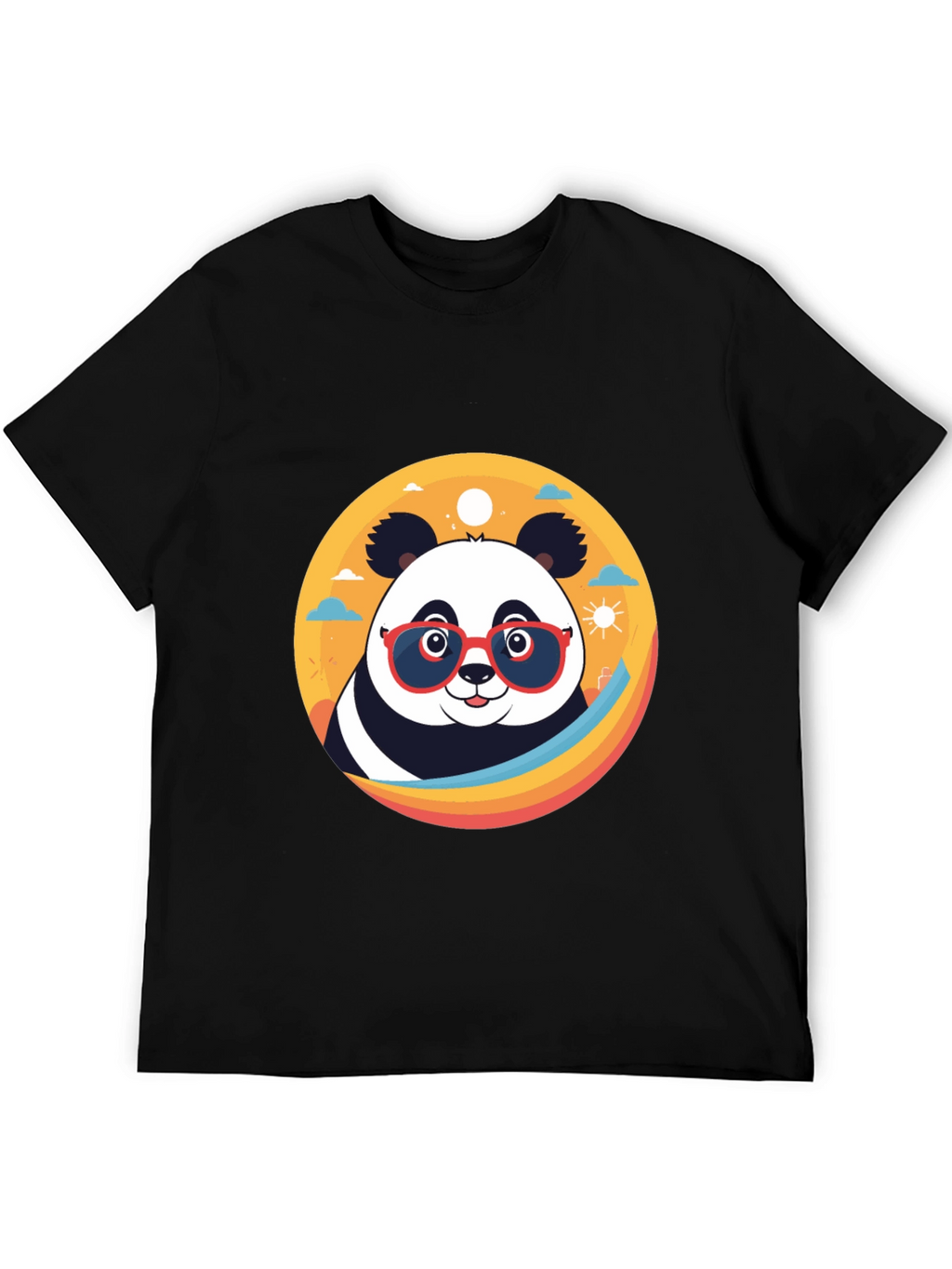 Cool Panda Graphic Tee - Stylish Black T-Shirt