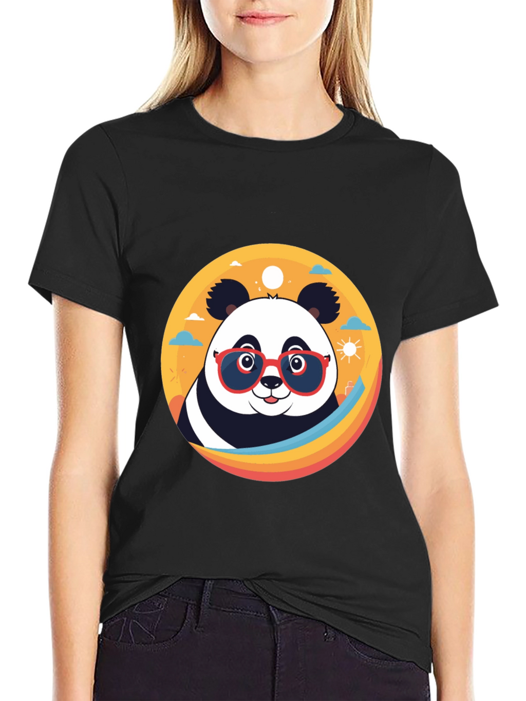 Cool Panda Graphic Tee - Stylish Black T-Shirt