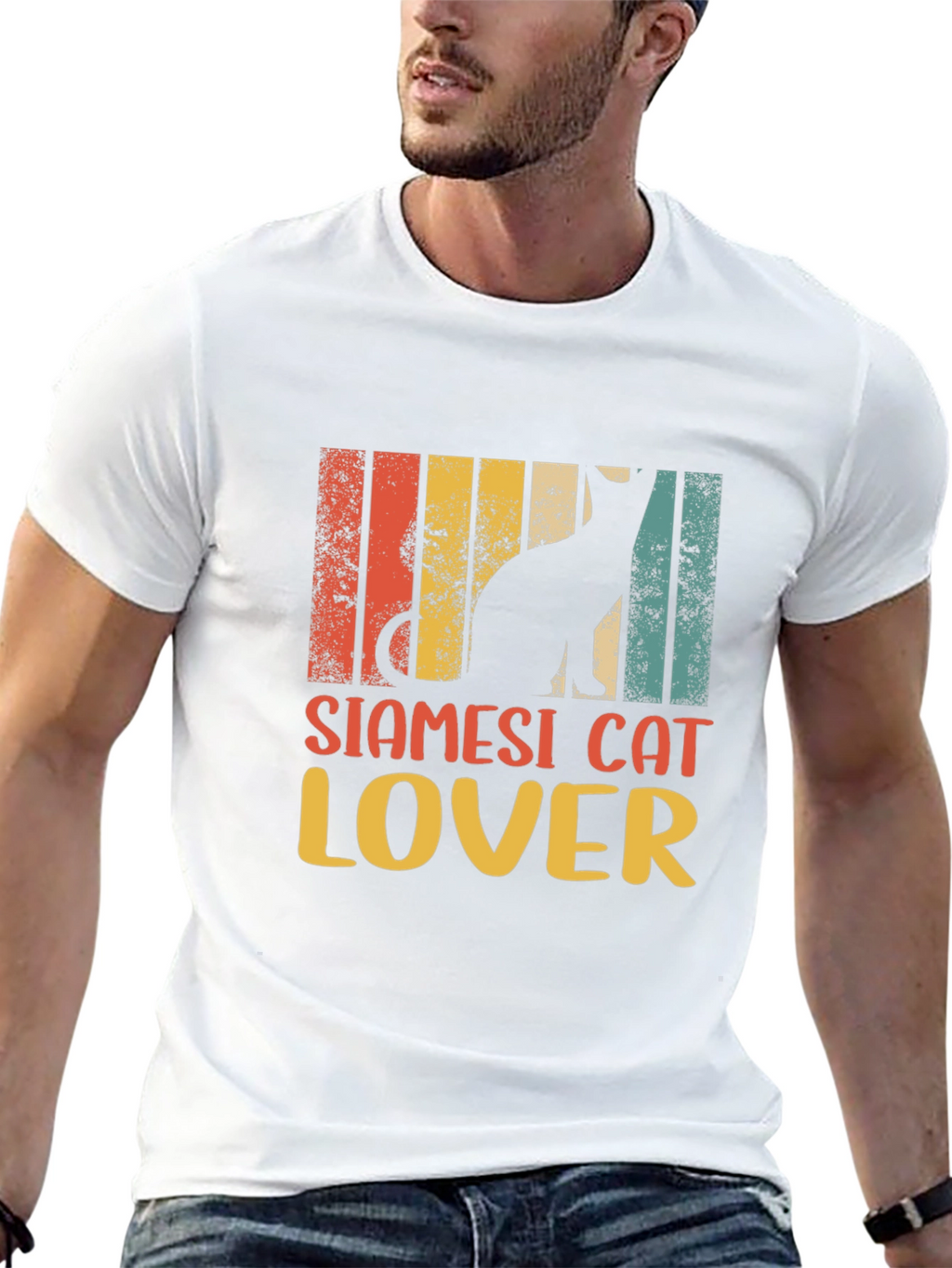 Siamese Cat Lover Retro Style T-Shirt