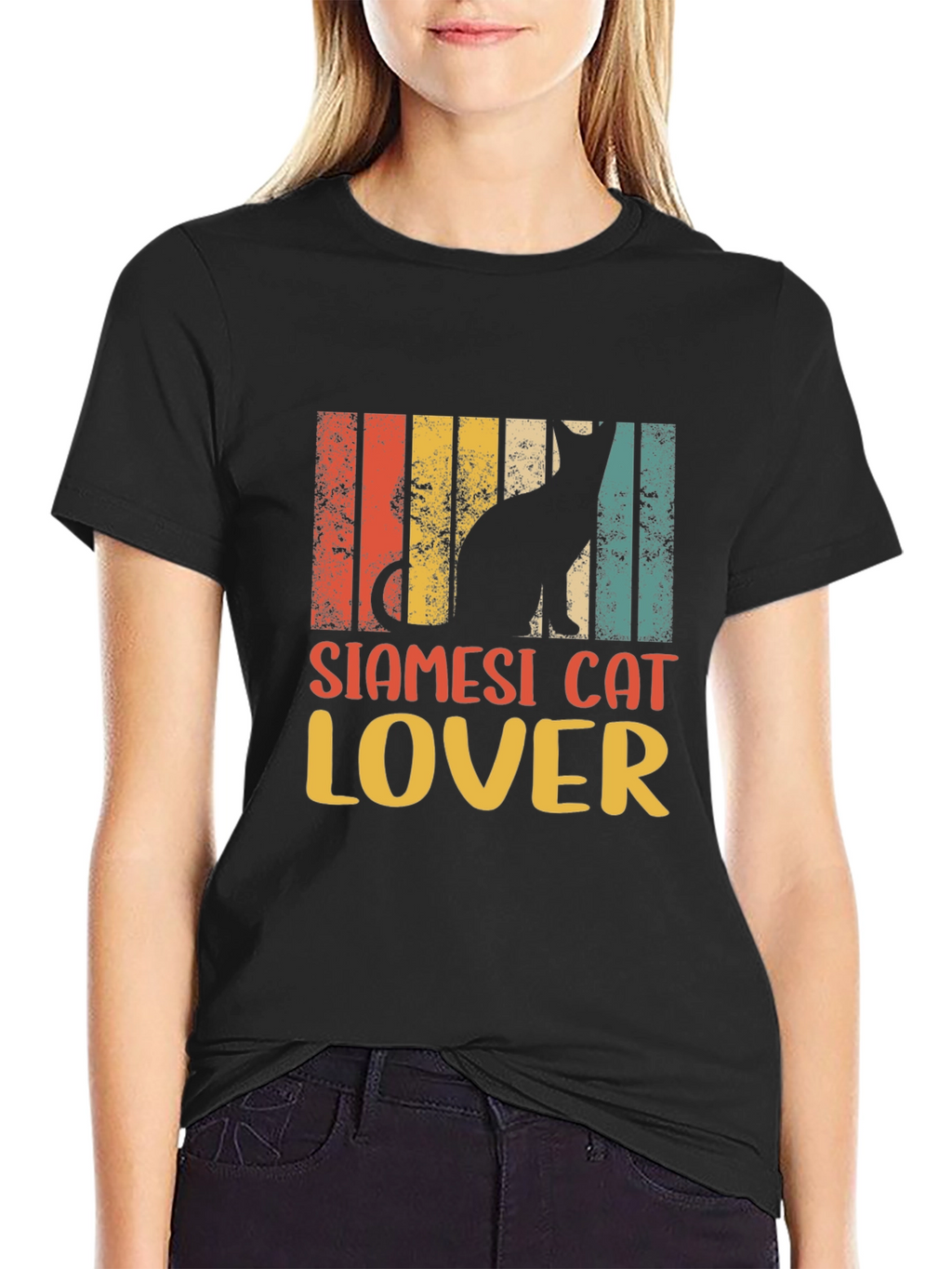 Siamese Cat Lover Retro Style T-Shirt