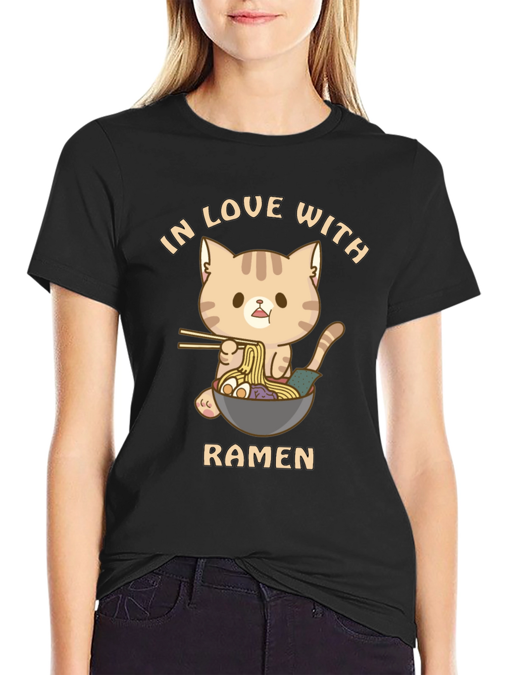Cat Ramen T-Shirt - In Love With Ramen