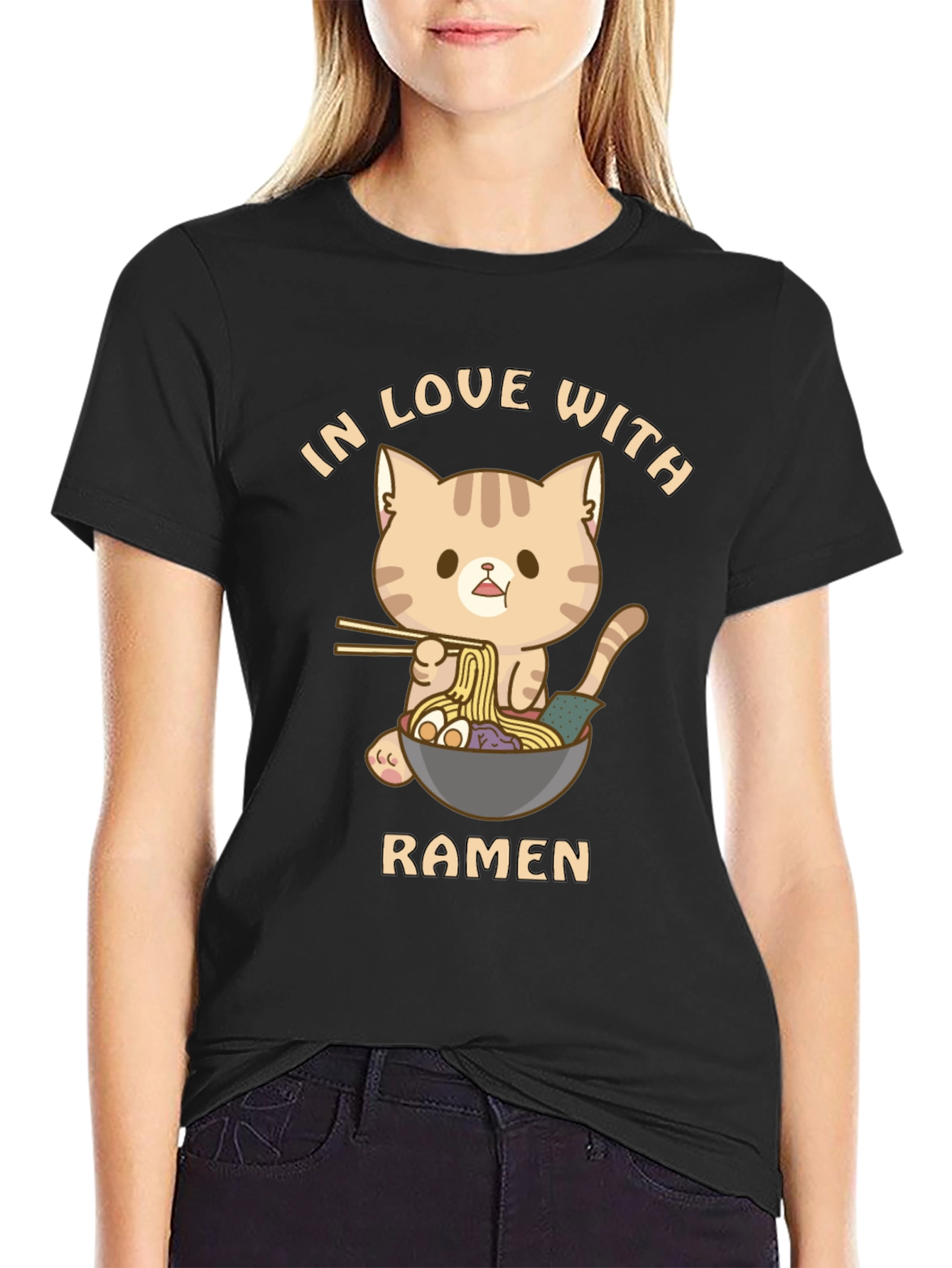 Cat Ramen T-Shirt - In Love With Ramen