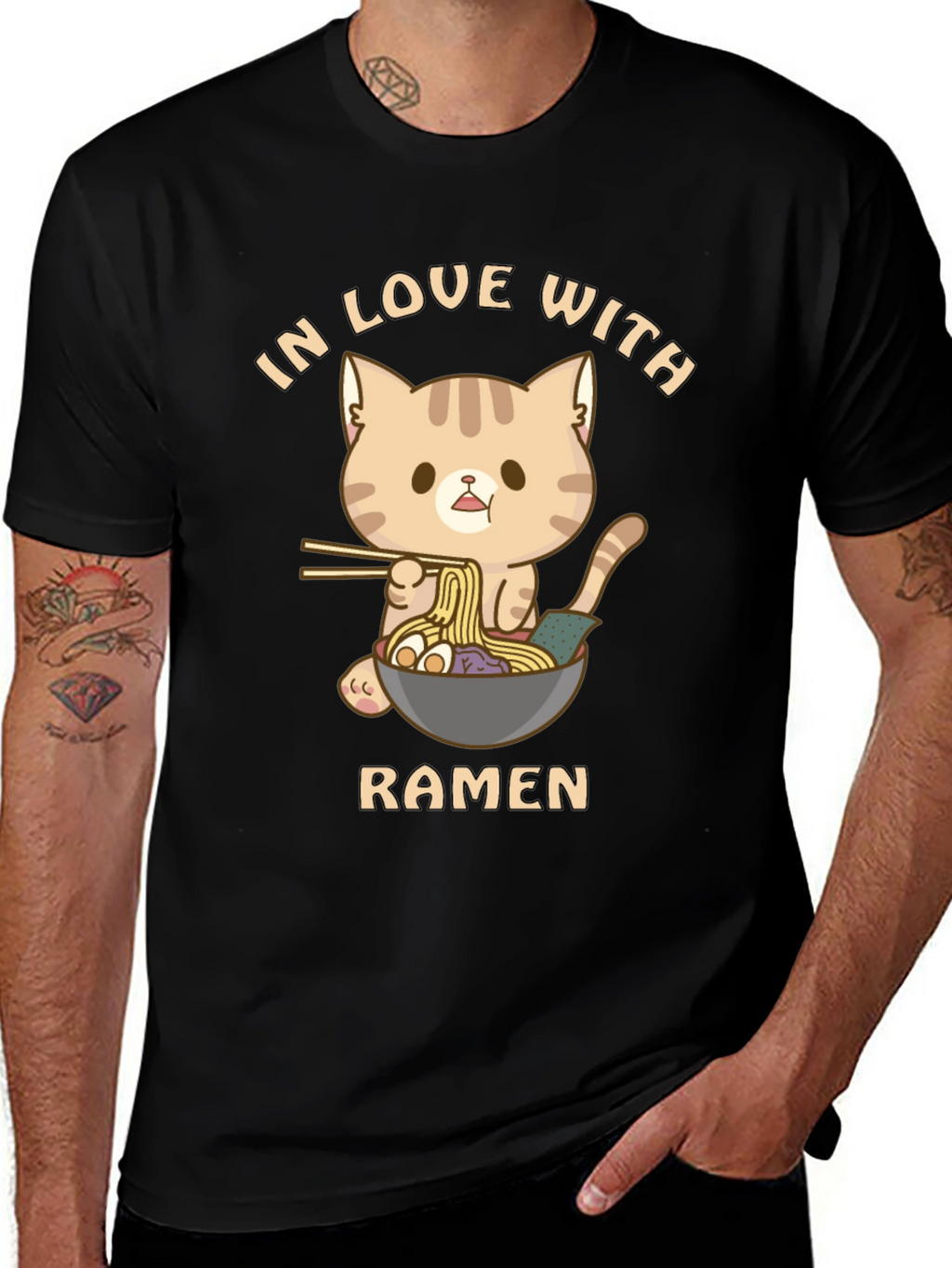 Cat Ramen T-Shirt - In Love With Ramen
