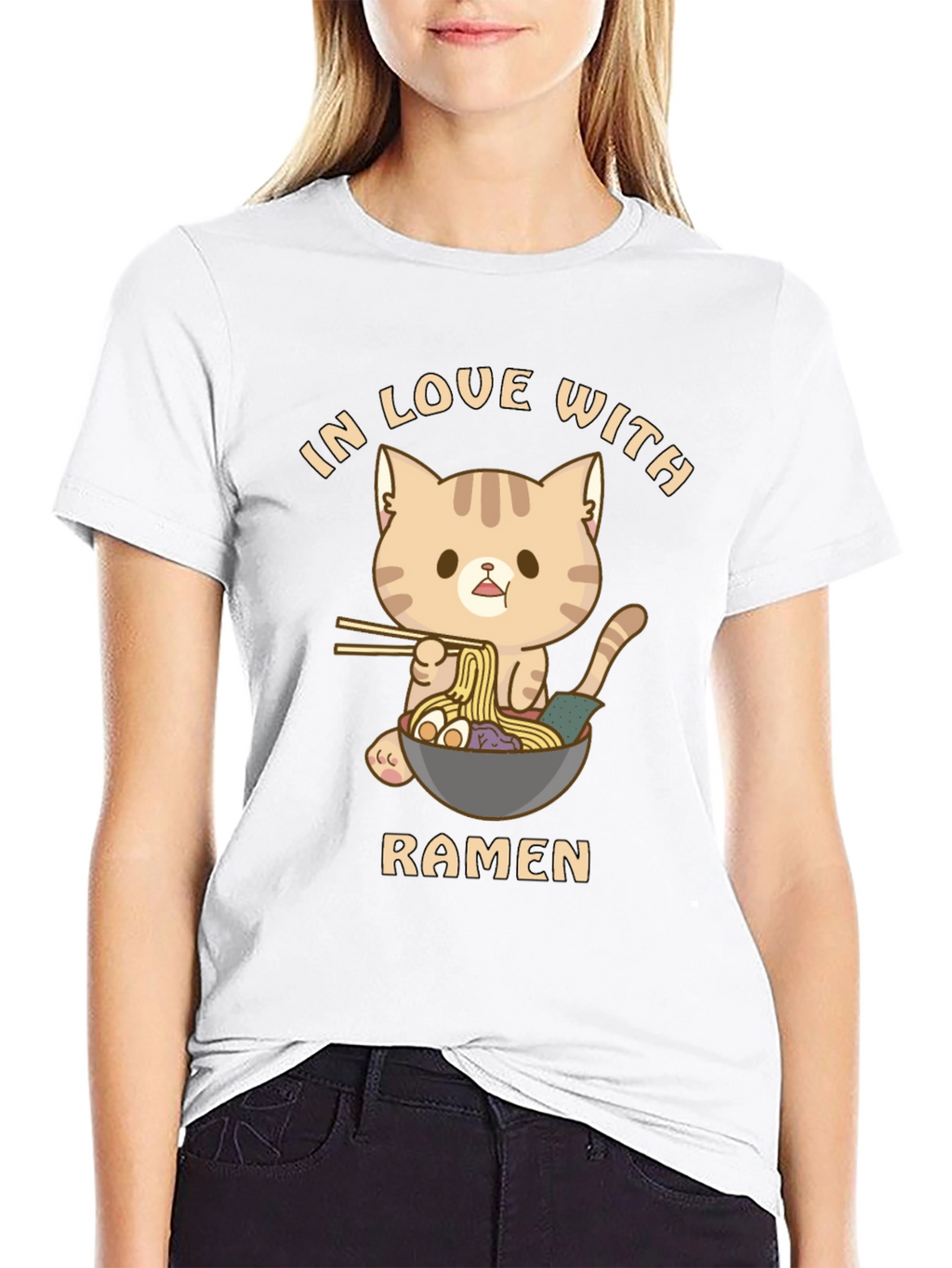 Cat Ramen T-Shirt - In Love With Ramen
