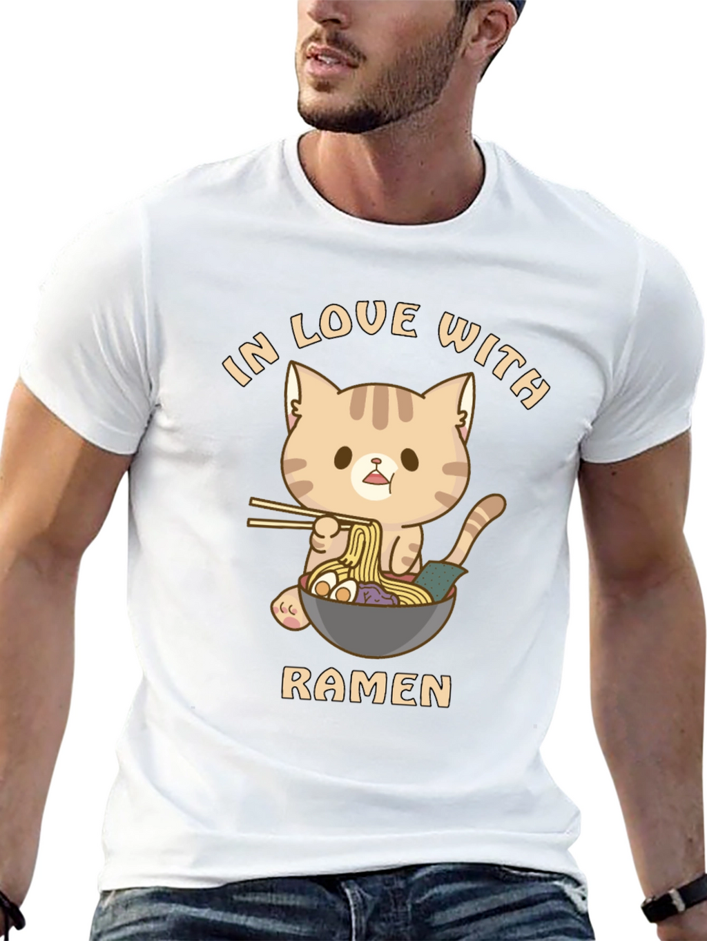 Cat Ramen T-Shirt - In Love With Ramen