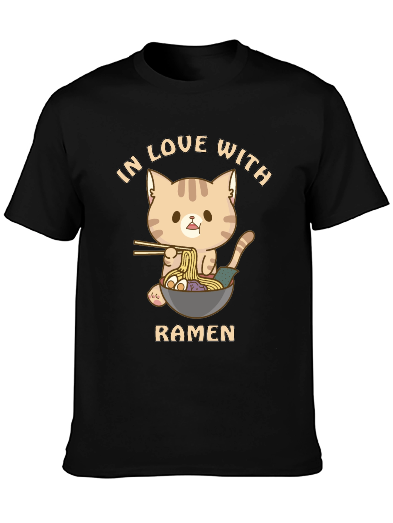 Cat Ramen T-Shirt - In Love With Ramen