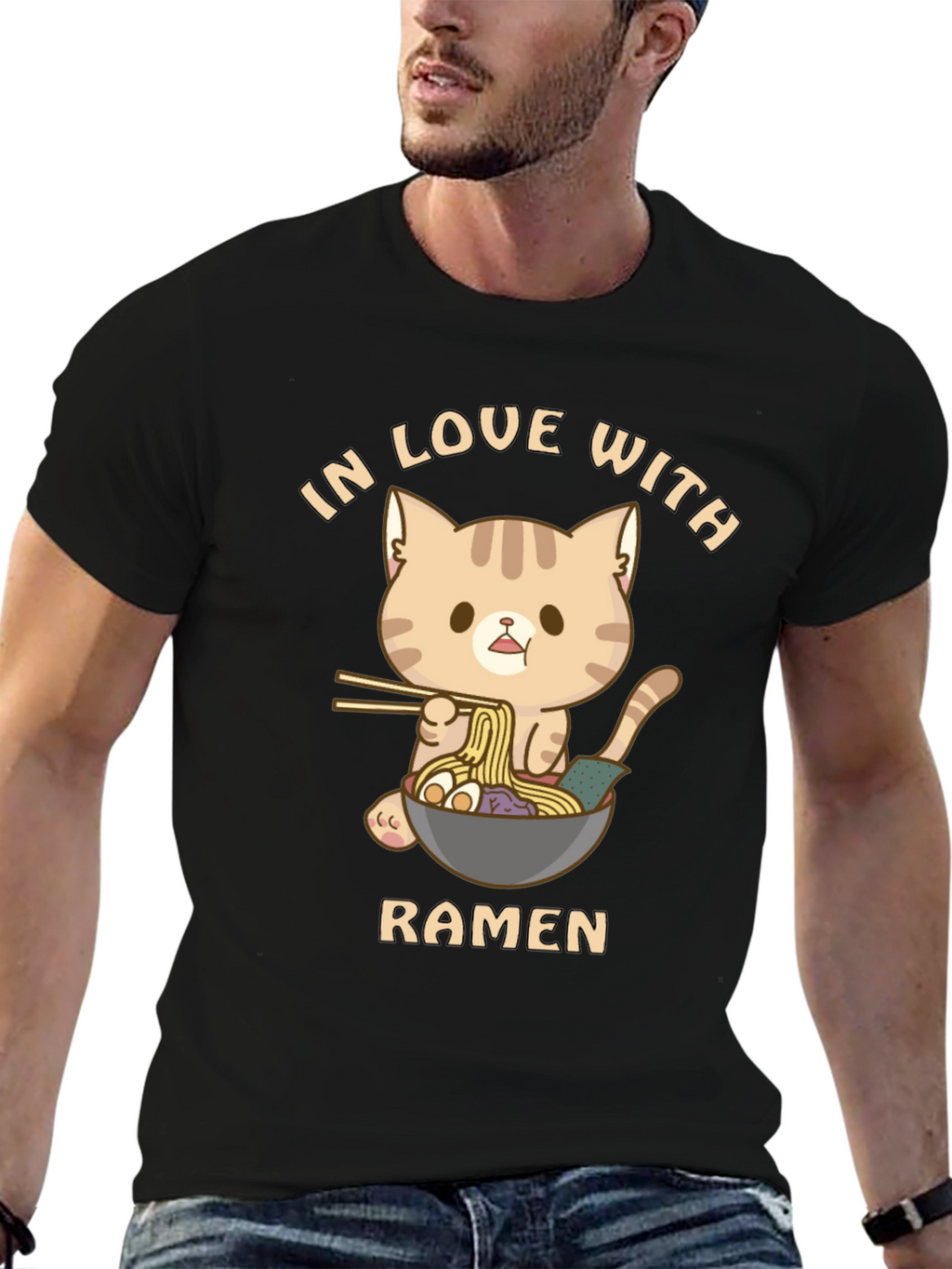 Cat Ramen T-Shirt - In Love With Ramen