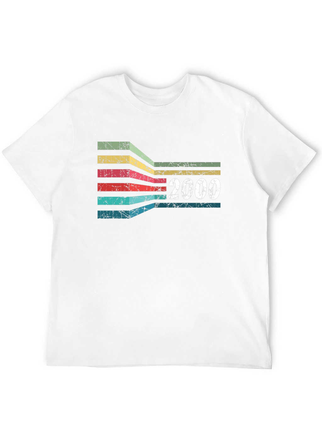 Retro 2000 Striped Graphic T-Shirt