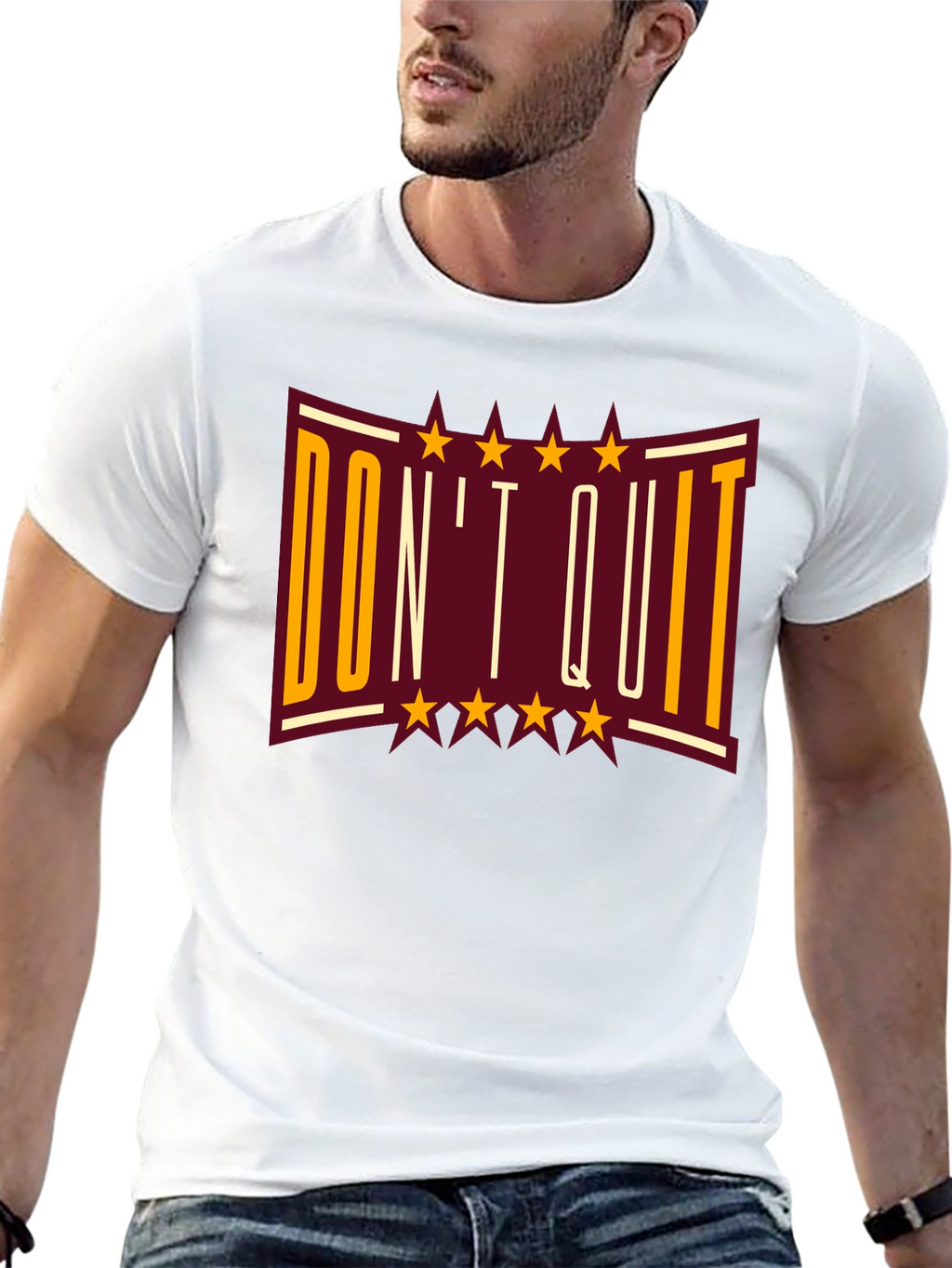 Dont Quit Graphic Print T-Shirt - Motivational Tee