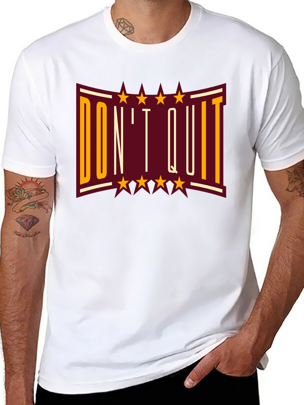Dont Quit Graphic Print T-Shirt - Motivational Tee