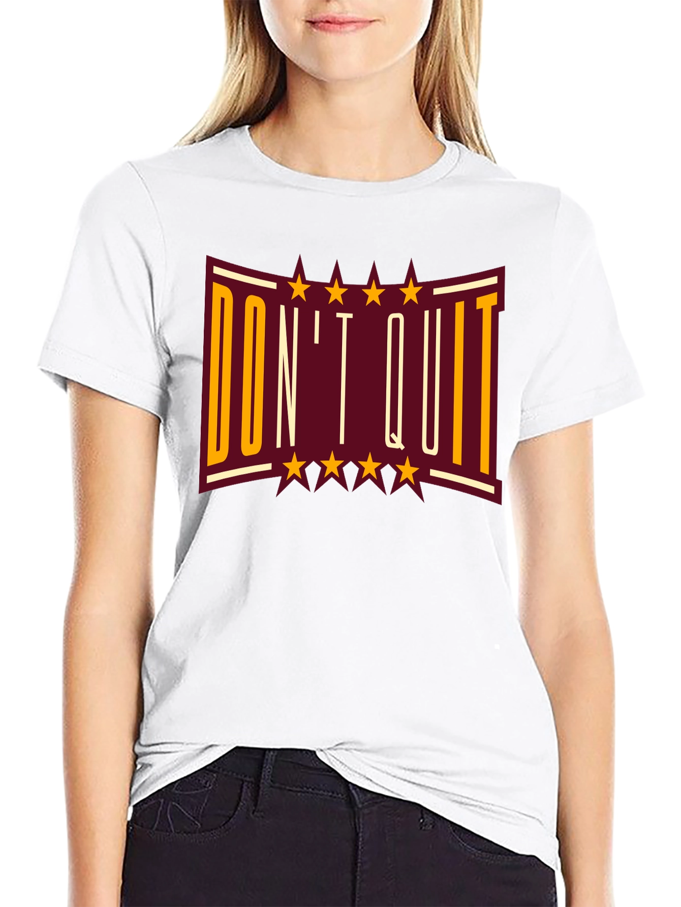 Dont Quit Graphic Print T-Shirt - Motivational Tee
