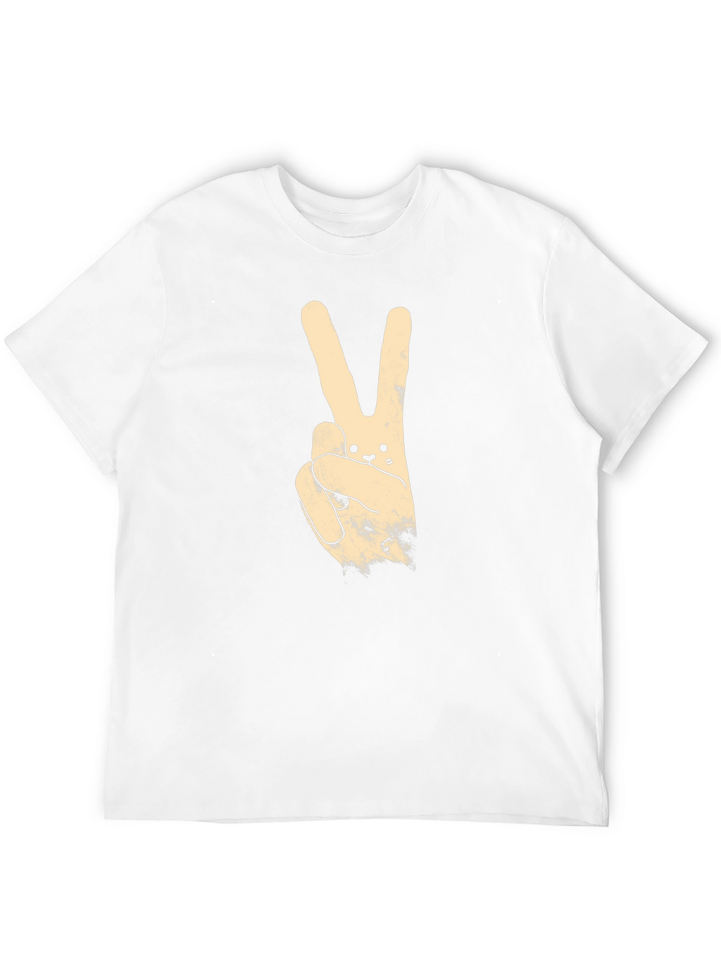 Peace Sign Bunny Graphic Tee - Black