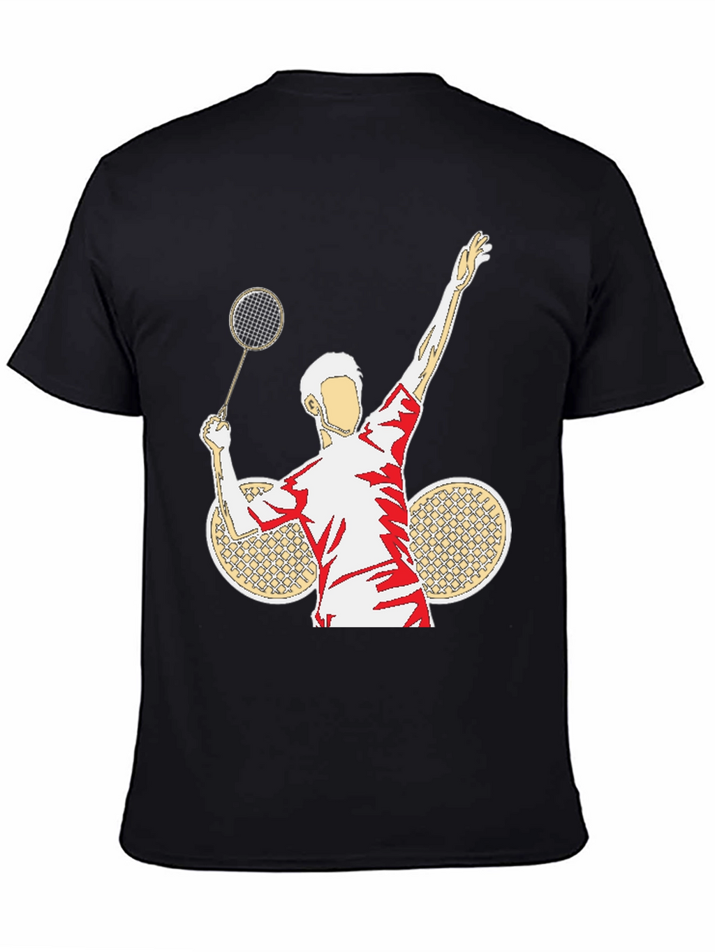 Badminton Player Graphic T-Shirt