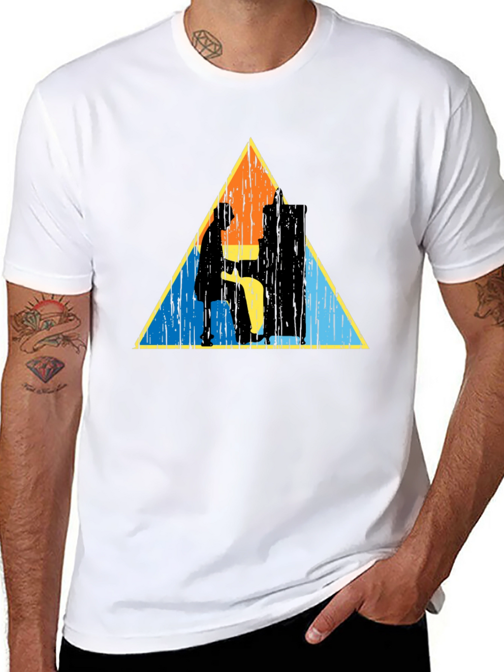 Retro Piano Player T-Shirt
