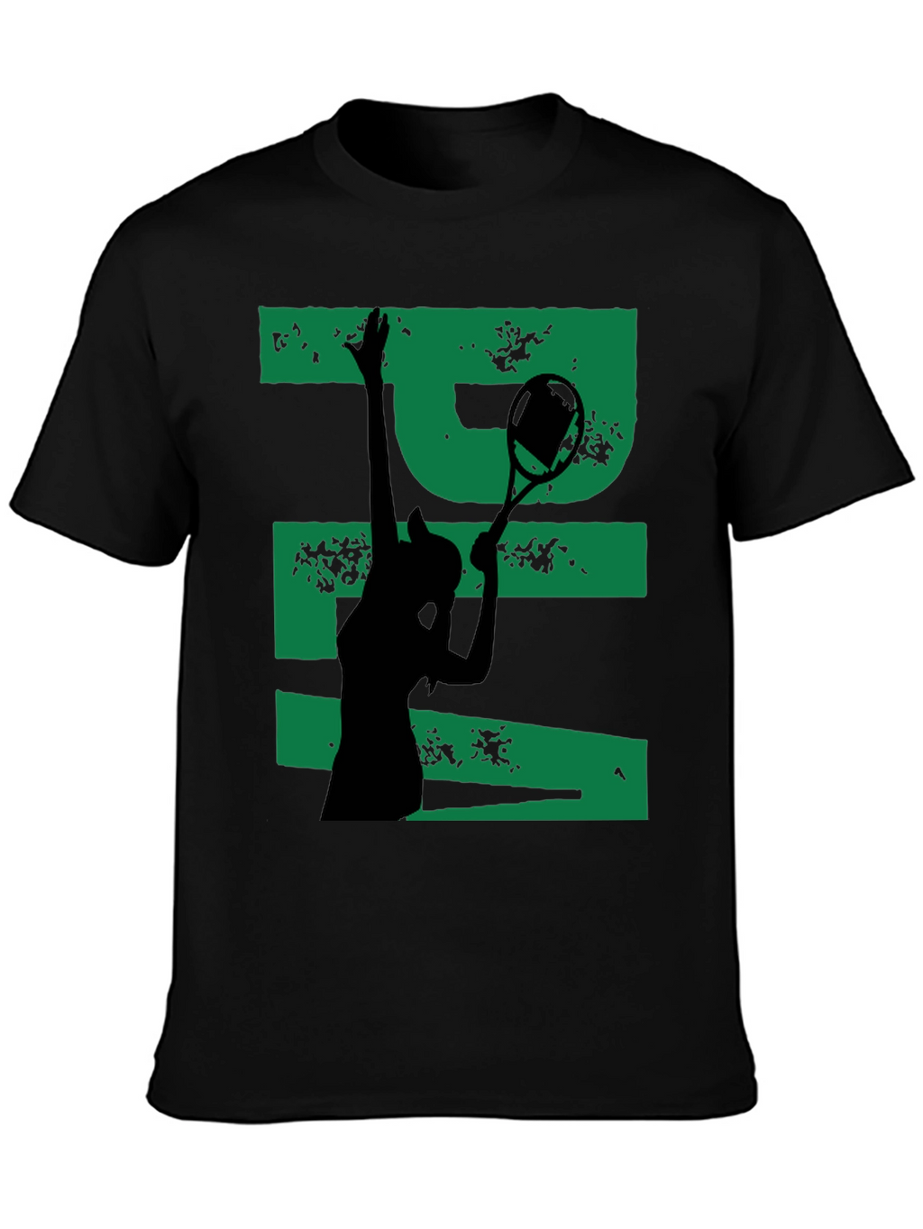 Tennis Player Silhouette Graphic Tee