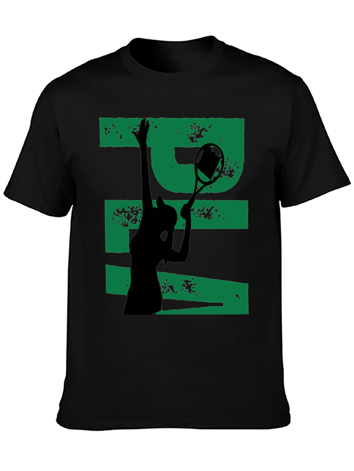 Tennis Player Silhouette Graphic Tee