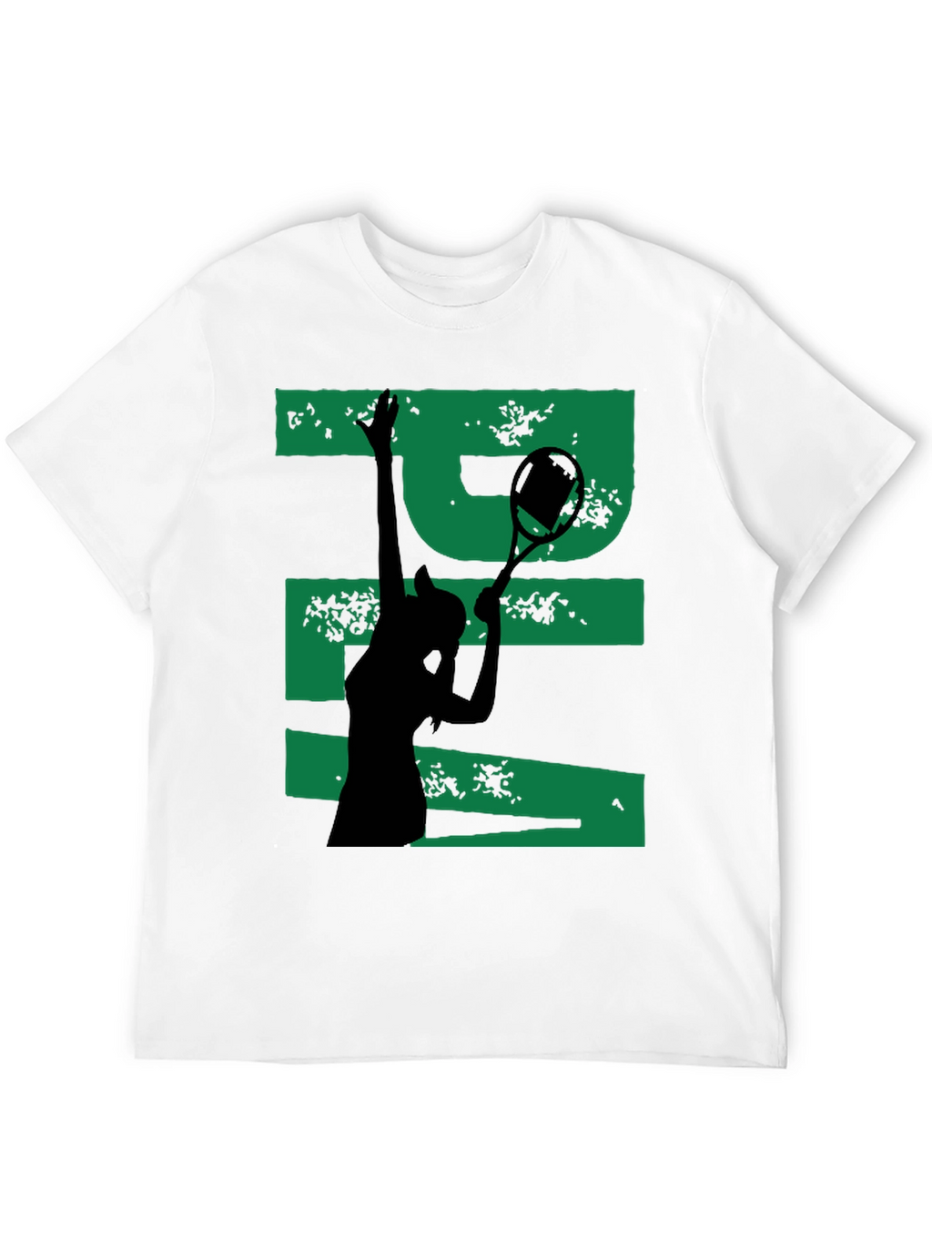 Tennis Player Silhouette Graphic Tee